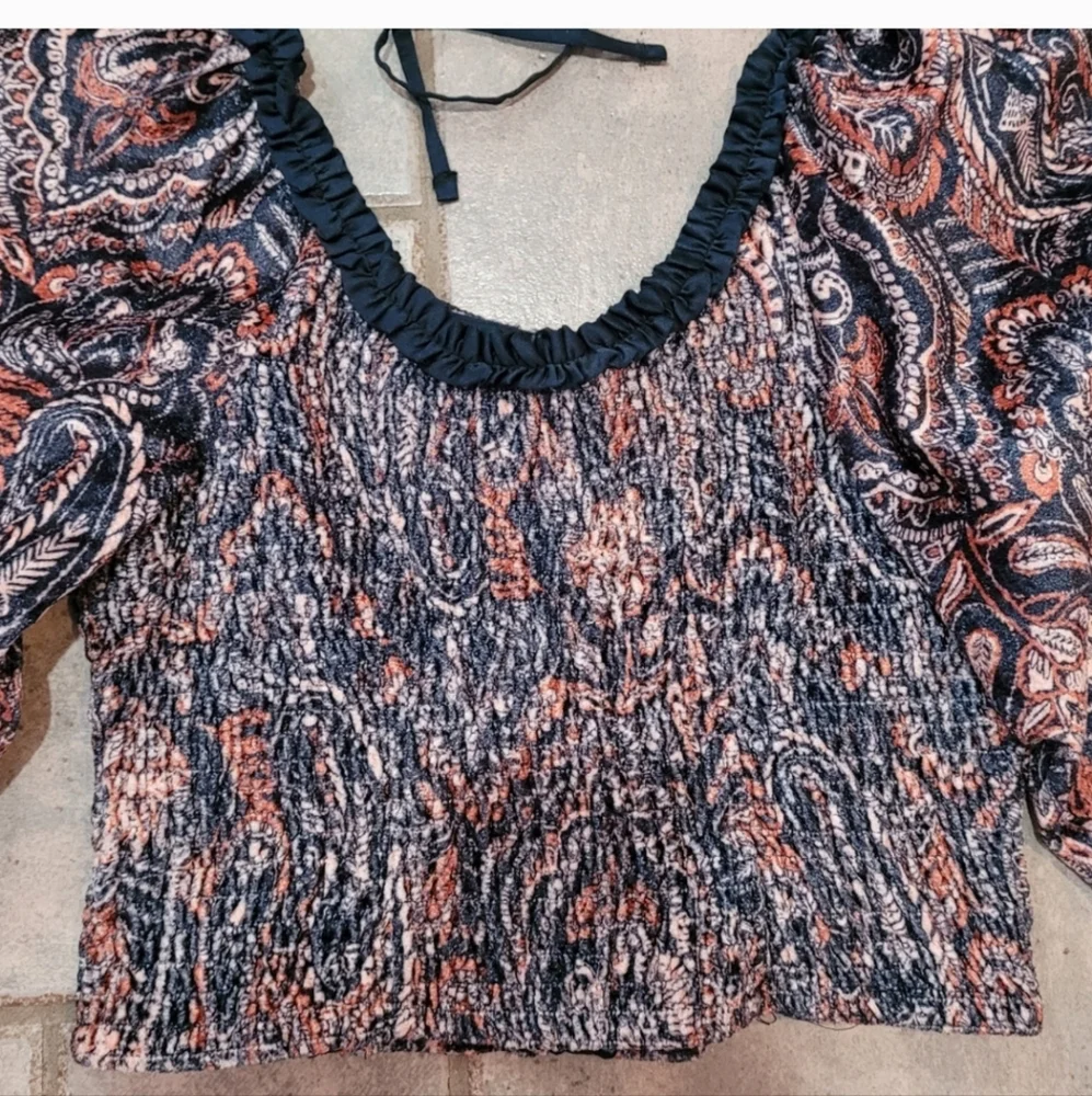 NWT Free People Velvet Blouse NWT sz L
